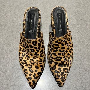 STEVEN by Steve Madden Cheetah Heeled Mules